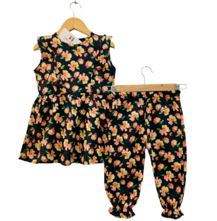 Girls Black 2 Piece Suit